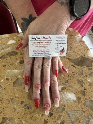 I absolutely love my nails done at sofias in New Iberia done by Mr Danny