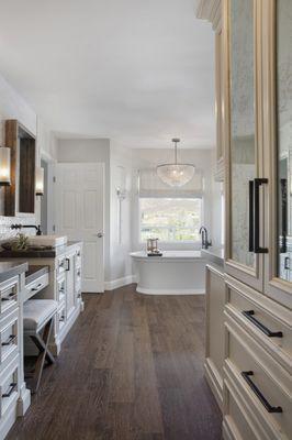 This Canyon Lake bathroom is intimate, yet packed with storage.
