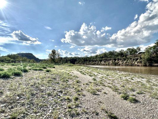 View of river and mountain