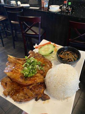 Pork Chop Rice Plate