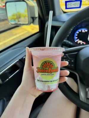 Strawberry Cloud protein smoothie