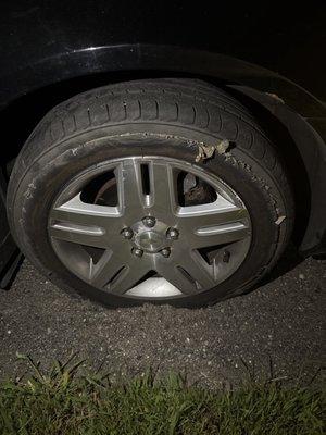 Tire right after it blew