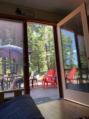 Picture of outside the Paul Bunyan resort in Lake Almanor. Great B & B. Near the lake. We stayed at the Barn. Perfect weekend