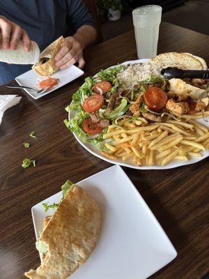 Kebab combination platter $27