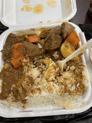 Beef stew with white rice