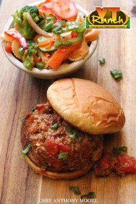 sloppy Joe and pasta salad Valley Trail