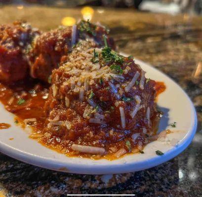 Meat balls and sausage to die for. Outstanding, believe me.