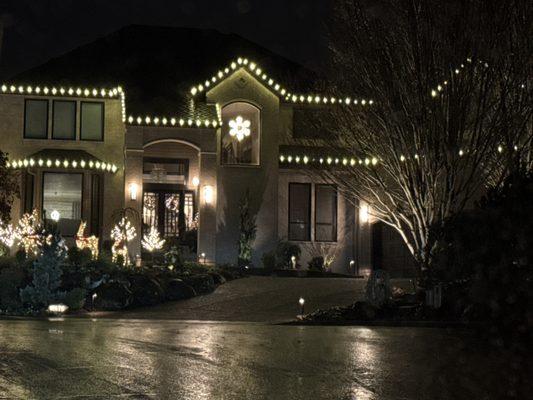 Picture of all white lights from Christmas 2024