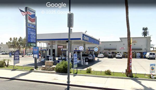 The Chevron station as seen from Google Maps.