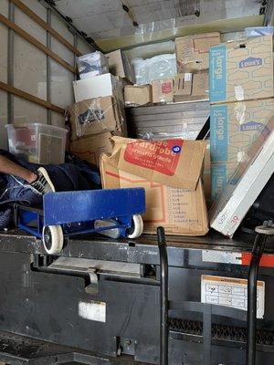 The clear totes, they went through and stole items.