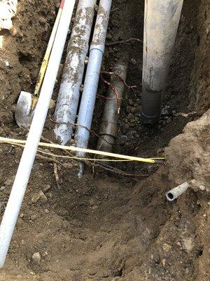 Repair of 6" sewer main