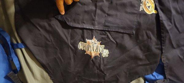 Damaged new aprons.