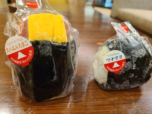 Spam & Egg Onigiri and Tuna Mayo Onigiri, my favorite