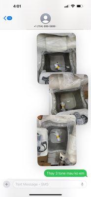 3 different tone of bowl for pedicures chair. They supposed to be the same