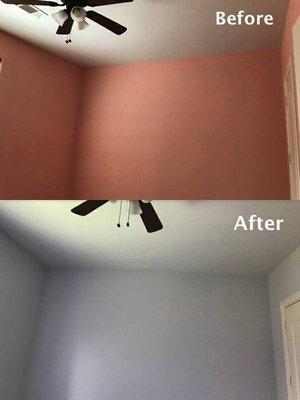 Interior Painting in Garland Texas - Color Change
