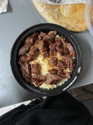 BBQ steak and rice