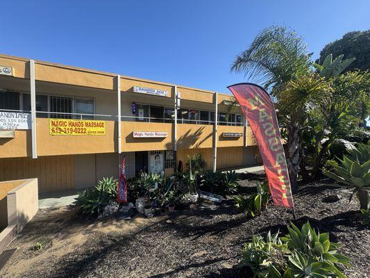 Front view from sidewalk (second floor)