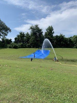 The Horn Lake Library hosted a water fun field day at the park.