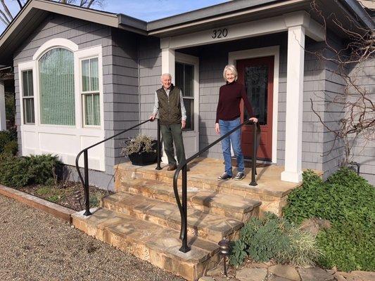 Front entry stair rails