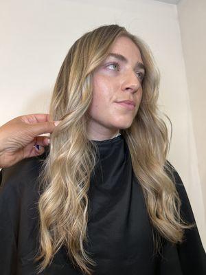 Balayage and haircut