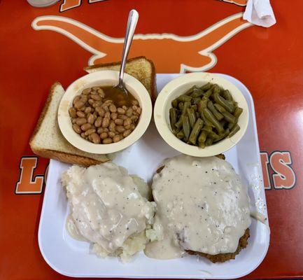 Chicken fried steak was delicious.