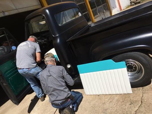 The guys working hard to get it back together fast!