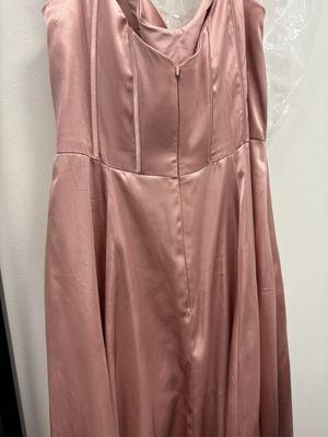 A bridesmaid gown she altered the length.