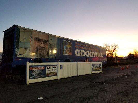 Right in SW Western Ave in parking lot of Michael's Craft's