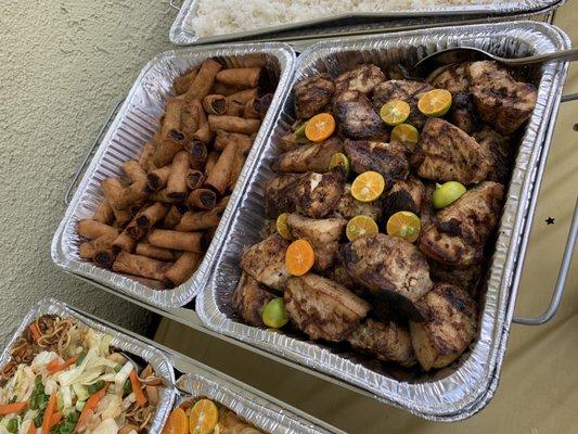 Crispy Pork Eggrolls and Grilled Swordfish - these are my favorites!