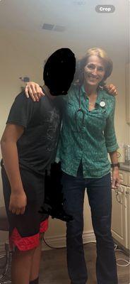 15 and 8 months later...here they are! She used to hold him in the palm of her hand!