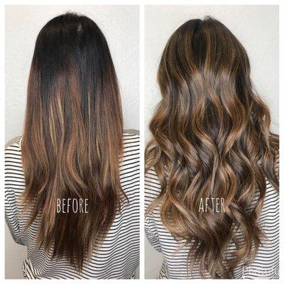 Before and after transformation