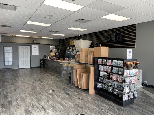 Inside our shop center customer area