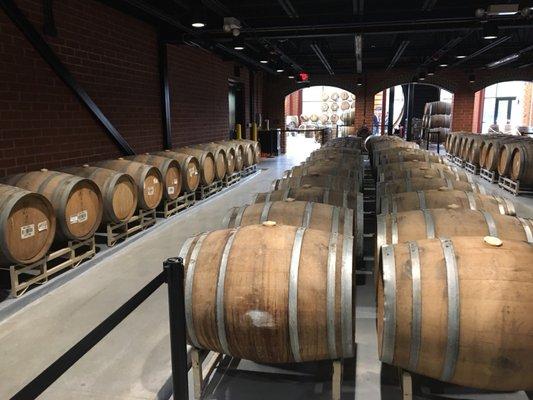 More barrels- per our tour guide, the idea is to eventually have all of these triple stacked