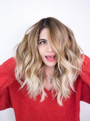 Balayage foilayage color correction hair painting face framing @alphqiu alph qiu