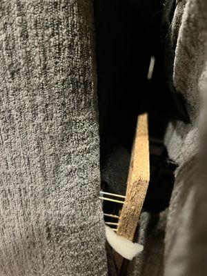 Detached arm of chair