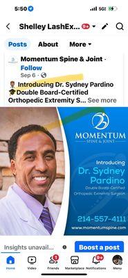 ! He came in very rude and would not look at my foot I would not recommend this orthopedic.