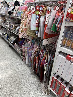 Lots of holiday present bags....