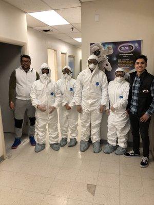 Covid-19 disinfection team