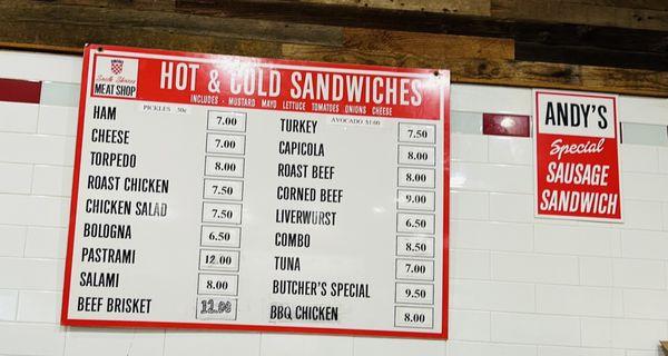 Menu board