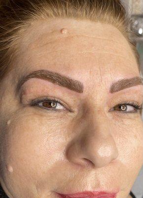 Combo of microblading and shading