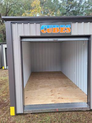 Our cubes include electrical outlets and lights! The sizes range from from 8ft-20ft
