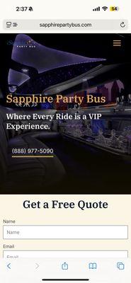 Sapphire Party Bus
