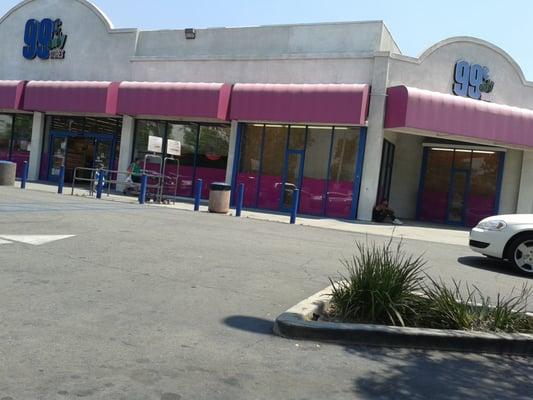 Front of store...one panhandler