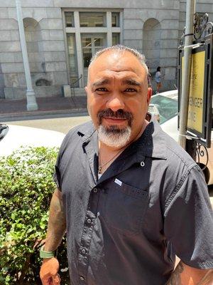 My man and his new sexy haircut!