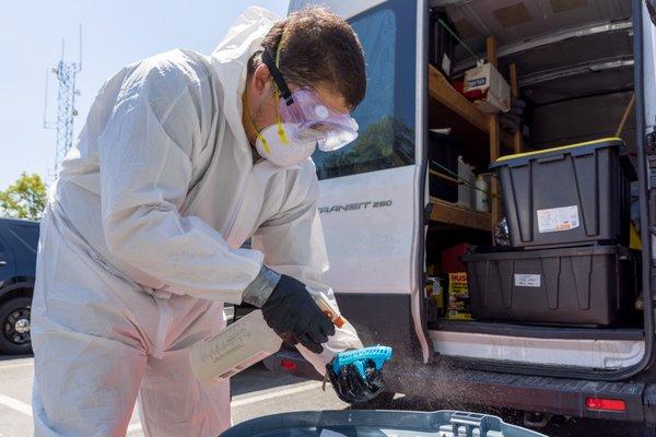 Biohazard clean of a smart watch that belonged to a murder victim. After the clean, we were able to return the watch to the family.