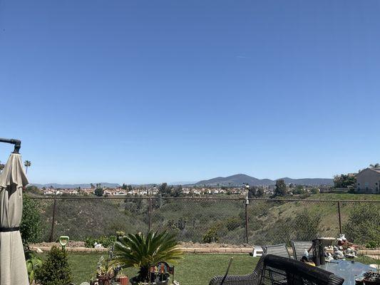 Not a cloud in the sky or a spec on the widow