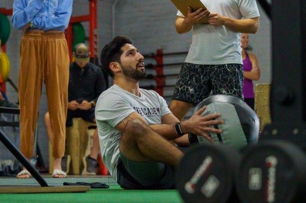 Deka Strong Event: 25 reps of Medball Sit-ups with 20lb