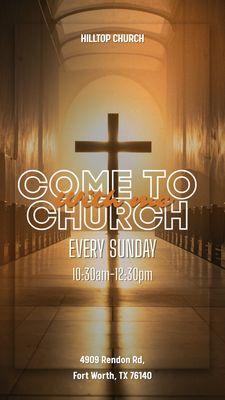 A warm and welcoming place to find peace, worship, and community.
Join us Sundays at 10:30 AM and experience the hope and love of Jesus a