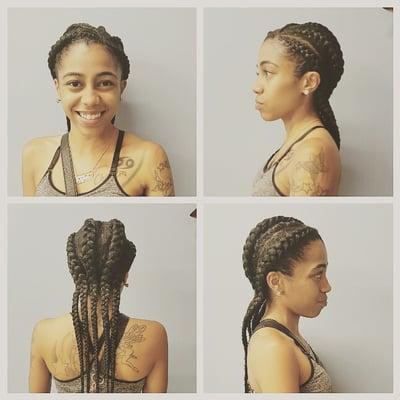 Jumbo Cornrows done at Mannequin Hair Braiding & Weaves located 4935 Jimmy Carter Blvd Ste 290 Norcross GA 30093. (404)702-6995