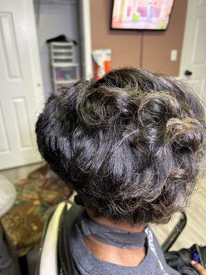 Silk press and curl